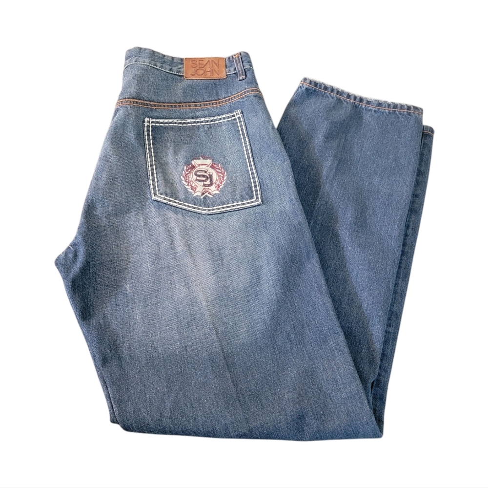 Sean John VINTAGE RARE Men's Blue Jeans Size 36 100% Cotton PRE-OWNED